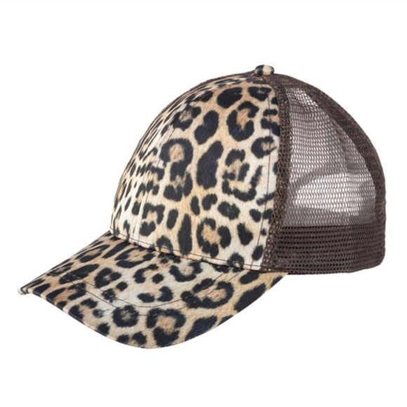 Leopard print trucker hat - Picture 1 of 3